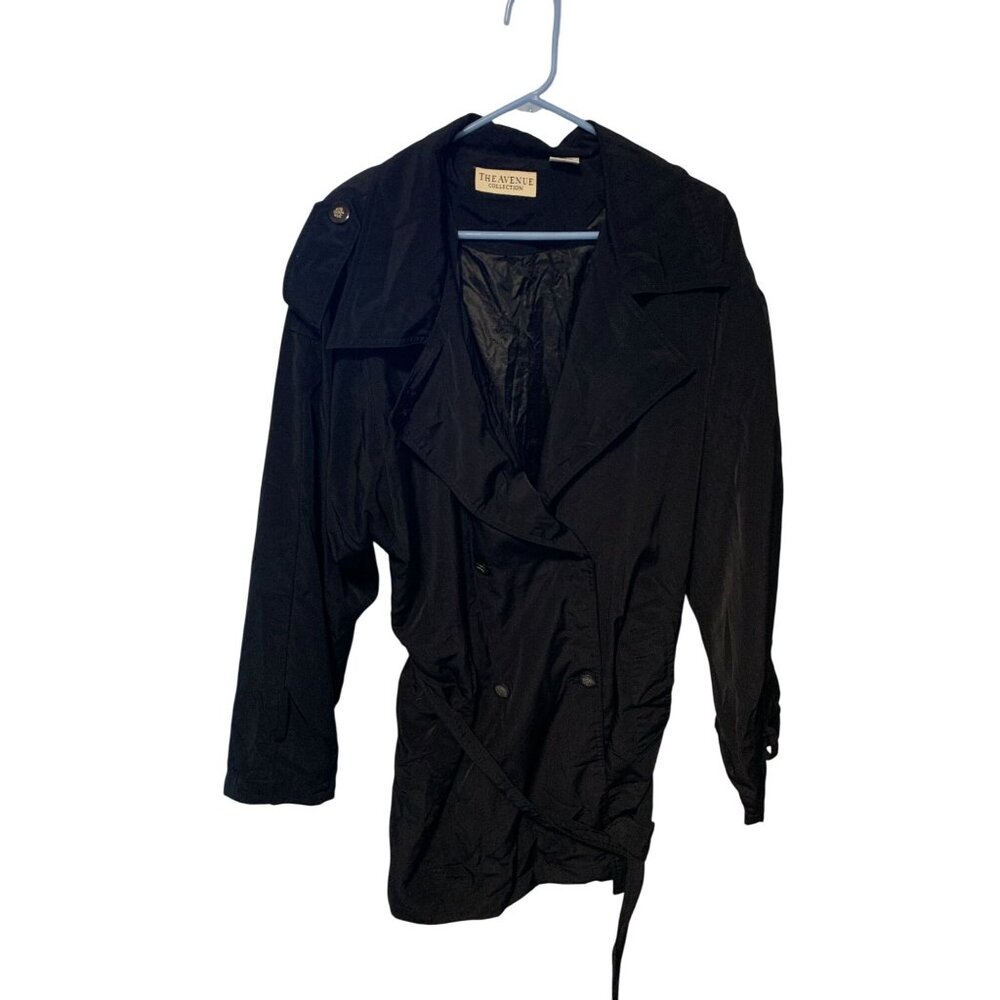 The Avenue Collection Womens Size 18 Trench Coat Epaulettes Mid Length Jacket Co